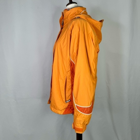Vintage Columbia Interchange winter coat tangerine orange grey hooded Medium - Picture 4 of 14